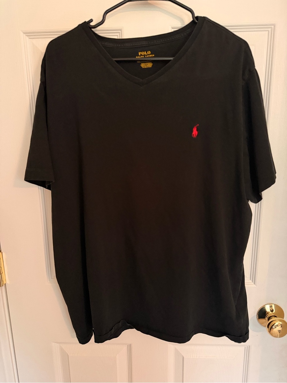 Polo by Ralph Lauren Men's Black V-Neck T-Shirt